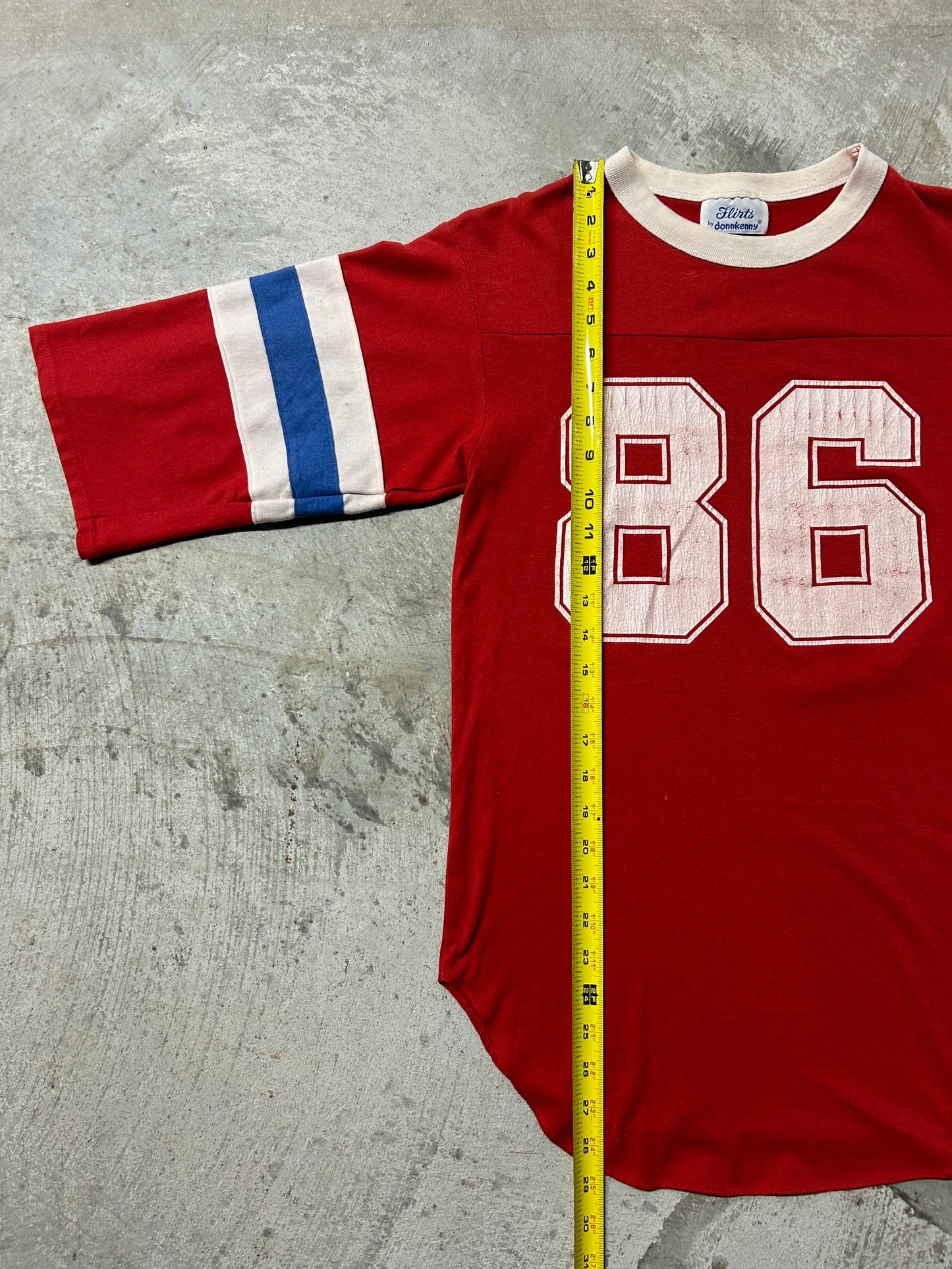 1960s/70s Vintage Red Striped Jersey (Medium)