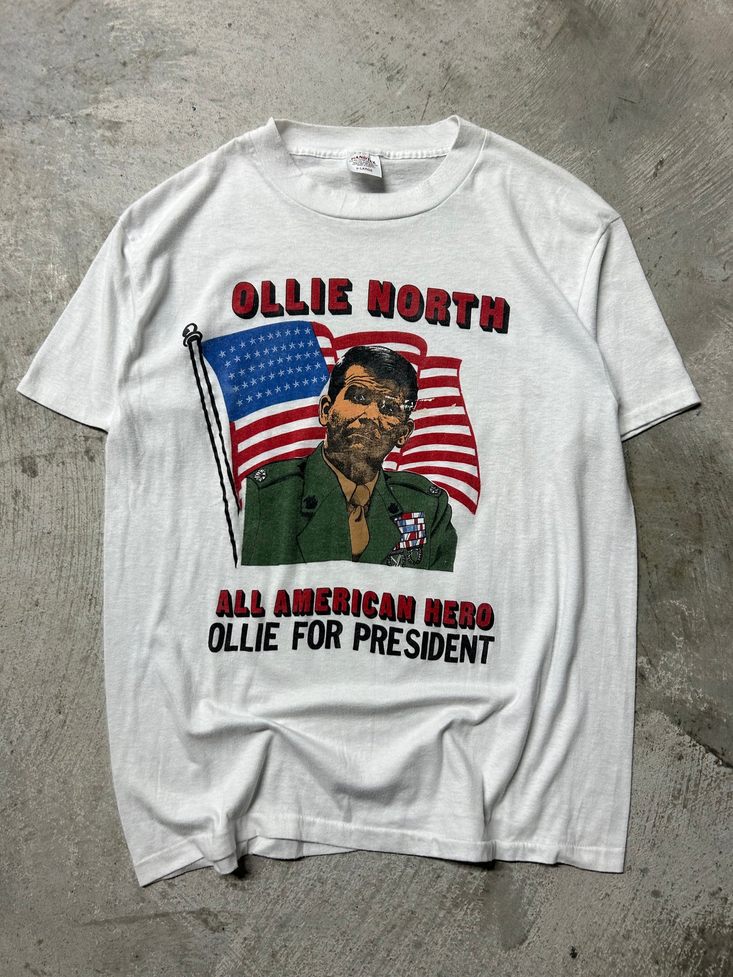 1980s Vintage Ollie North for President Tee (Large)