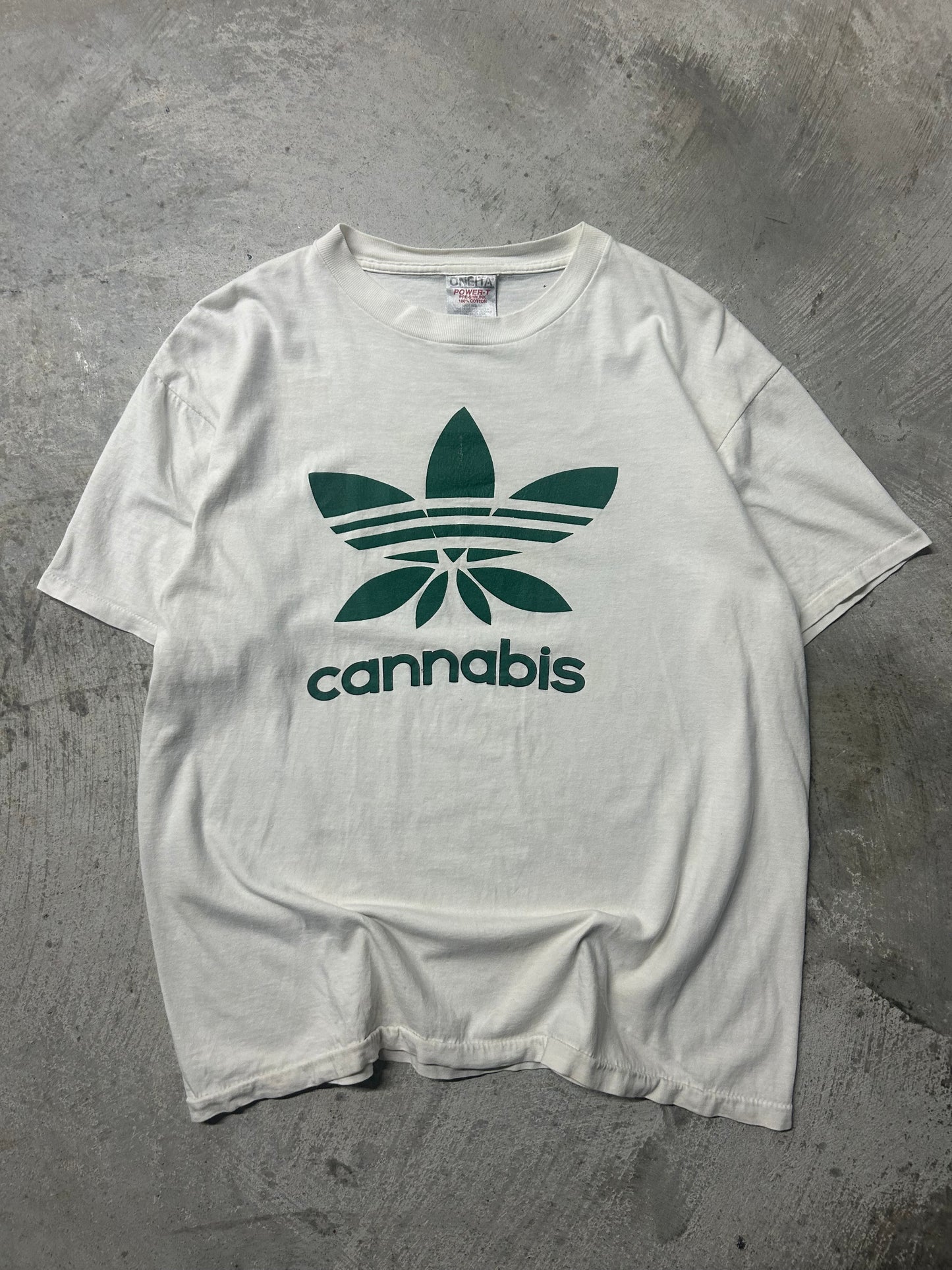 1990s Cannabis Adidas Vintage Bootleg Tee (Large)