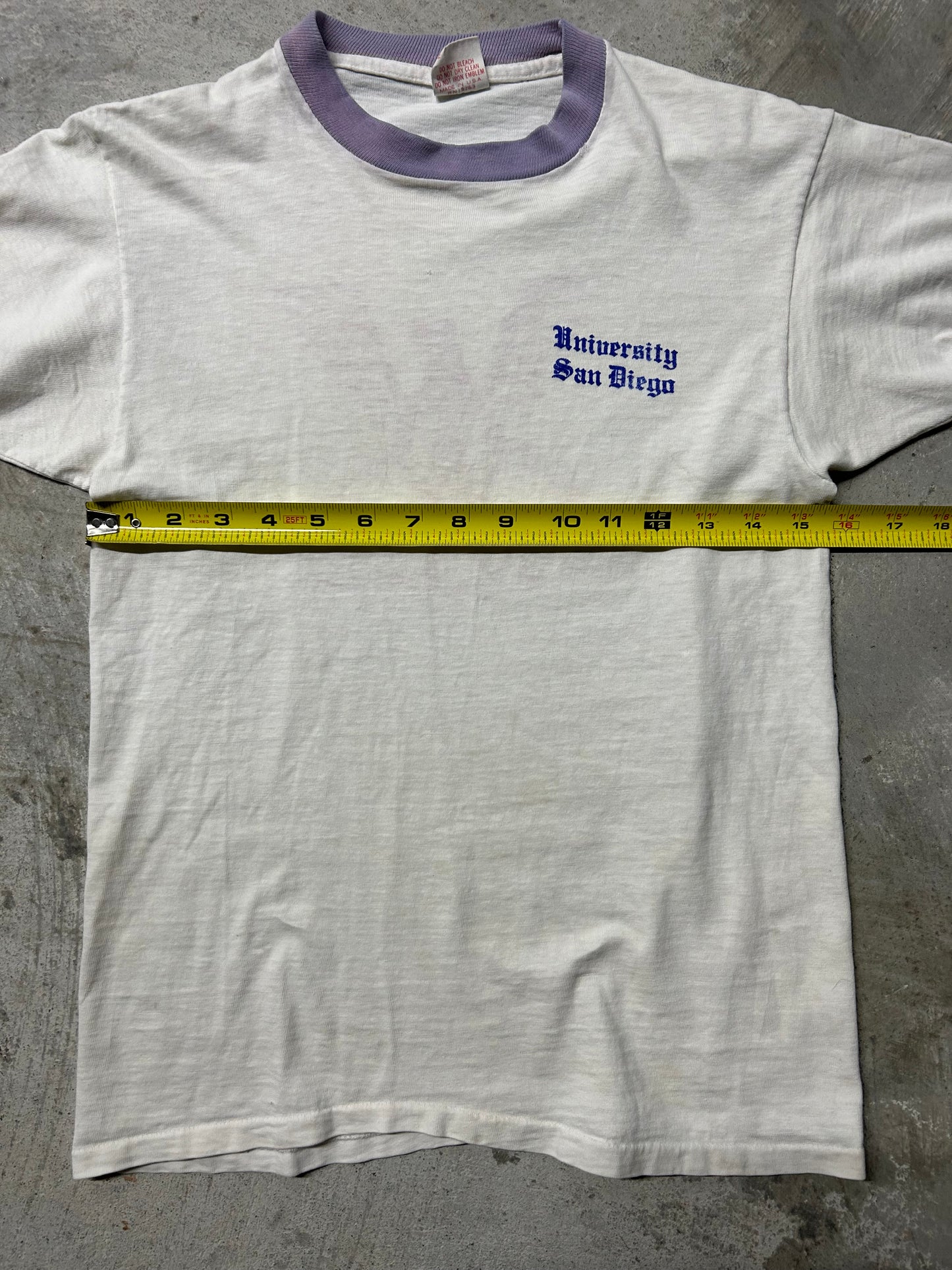 1980s University Of San Diego Fraternity Ringer Tee (Small)