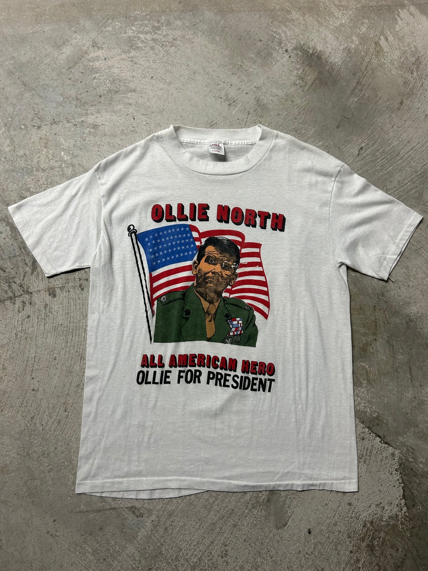 1980s Vintage Ollie North for President Tee (Large)