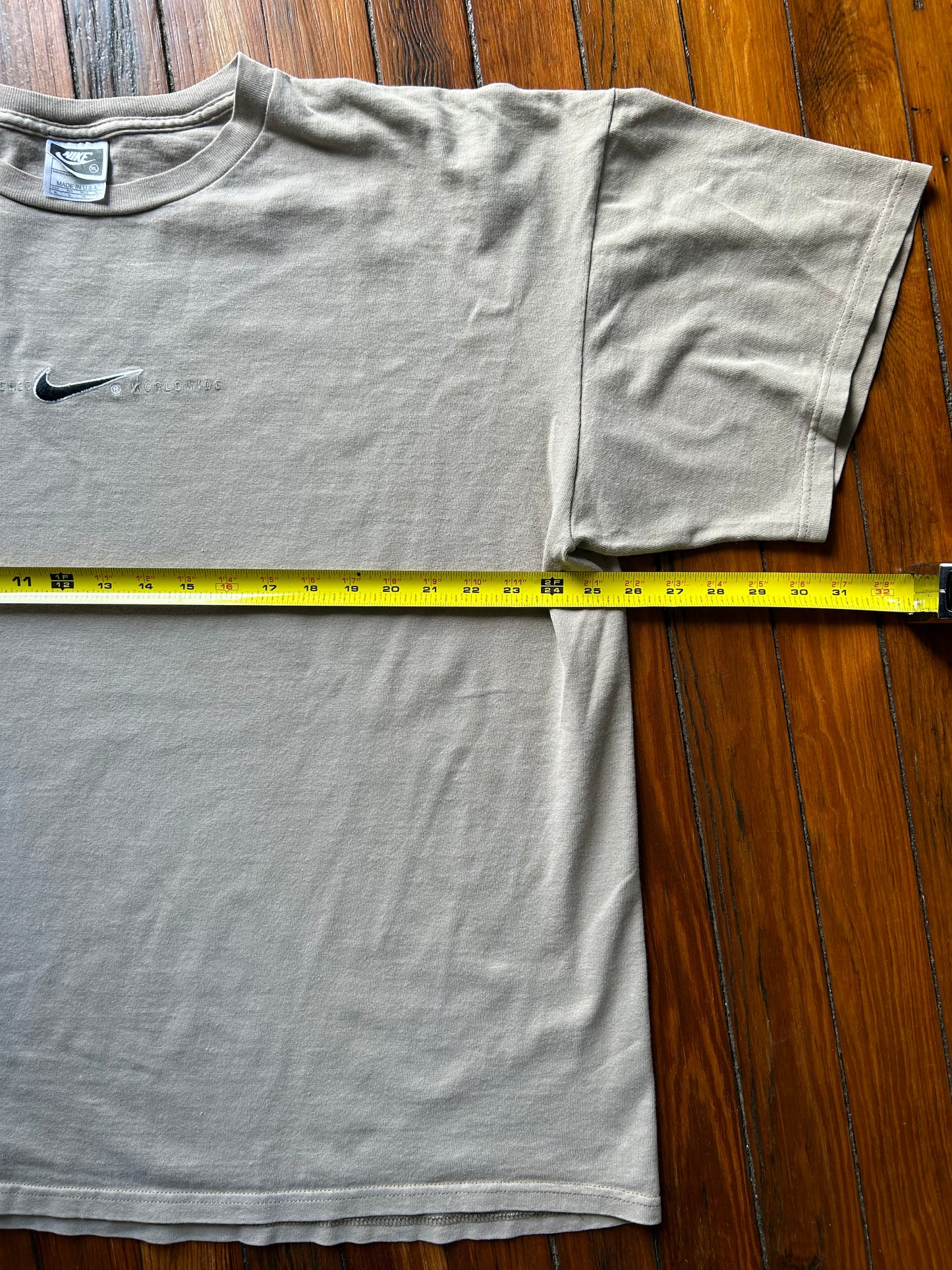 1990s Tan Nike Center Swoosh Tee (XL)