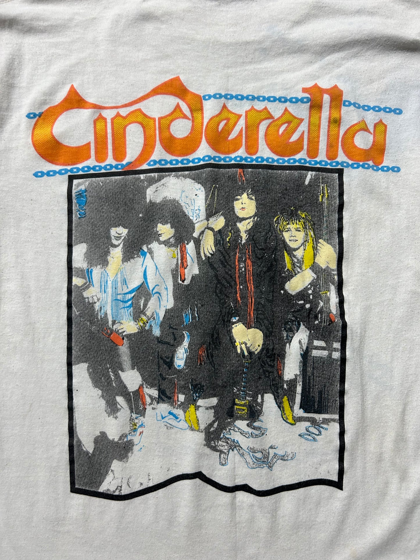 1987 Bon Jovi and Cinderella  Tour Band Tee (Medium)