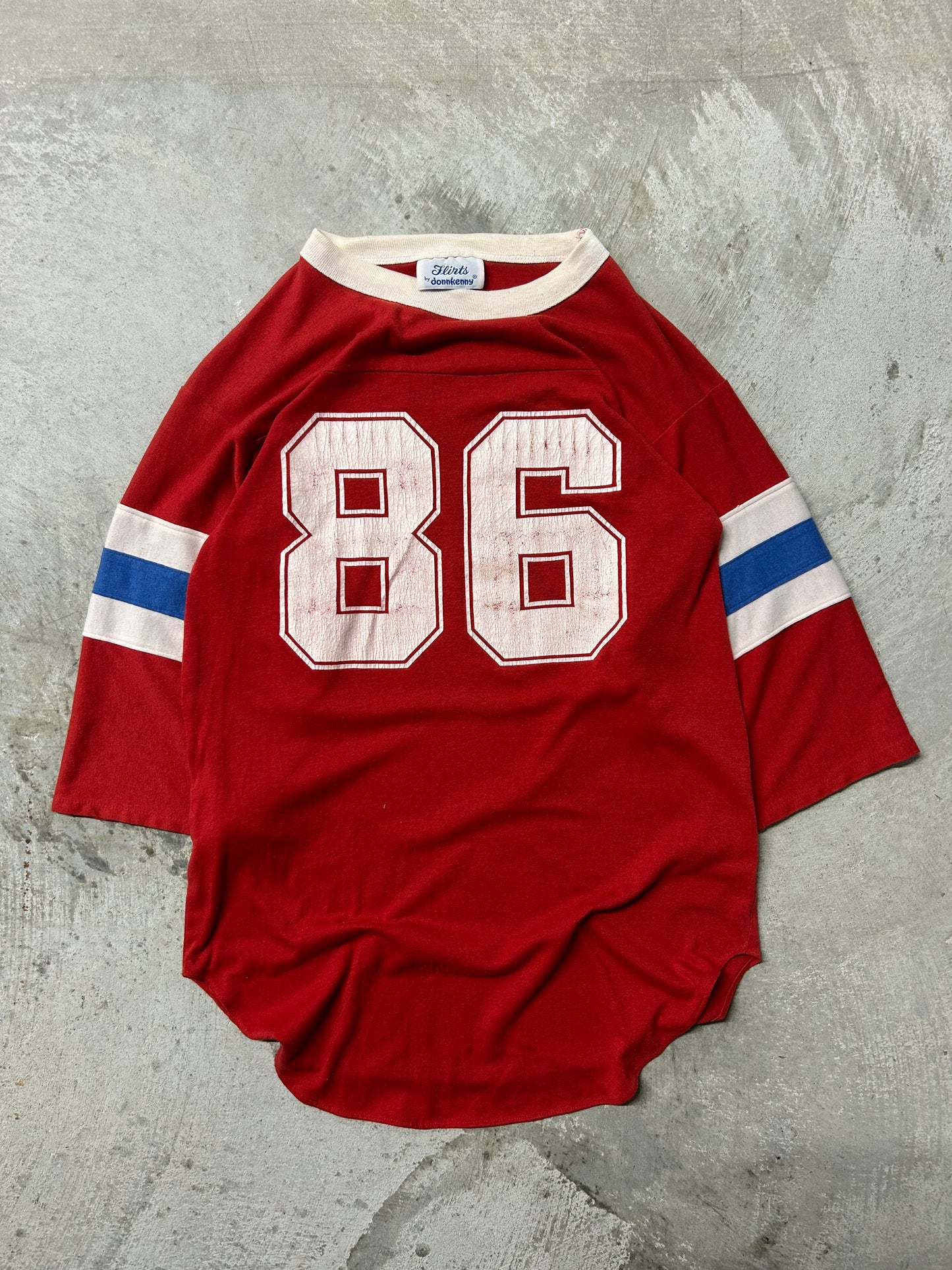 1960s/70s Vintage Red Striped Jersey (Medium)