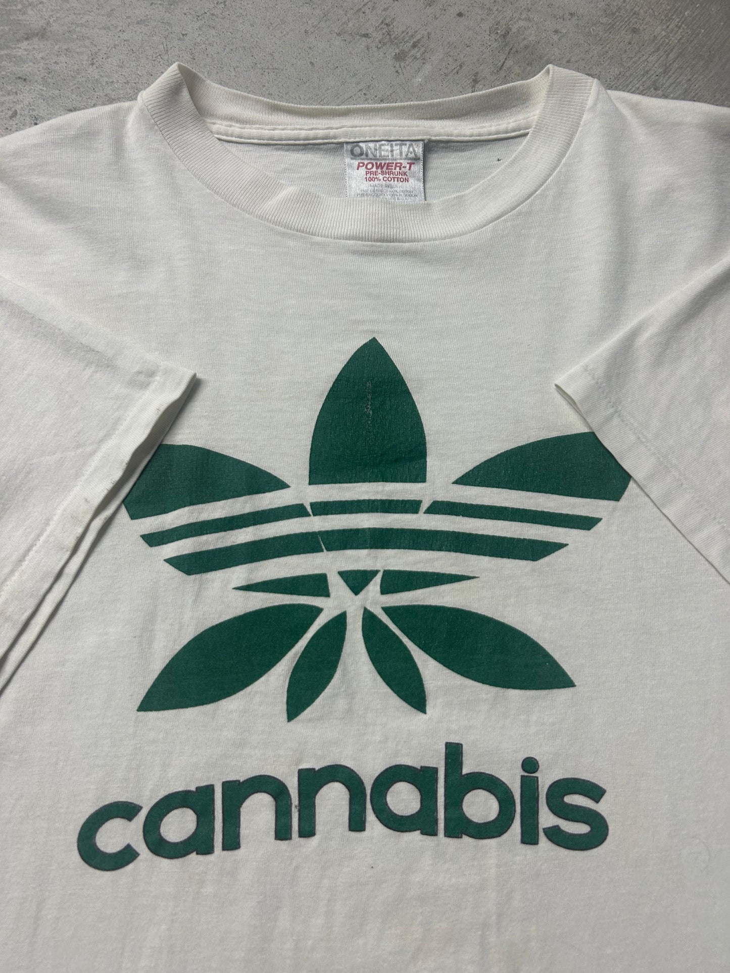 1990s Cannabis Adidas Vintage Bootleg Tee (Large)