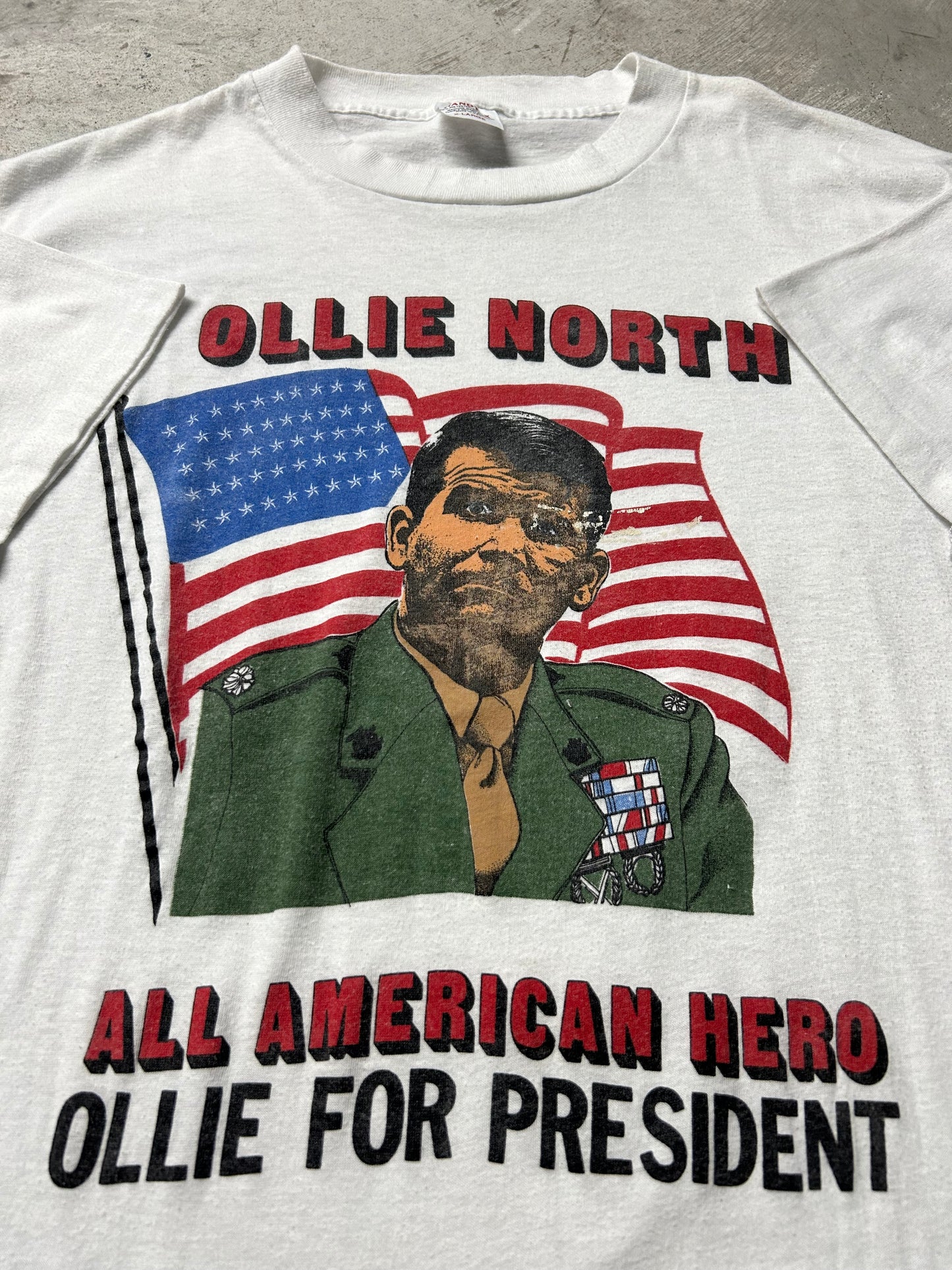 1980s Vintage Ollie North for President Tee (Large)