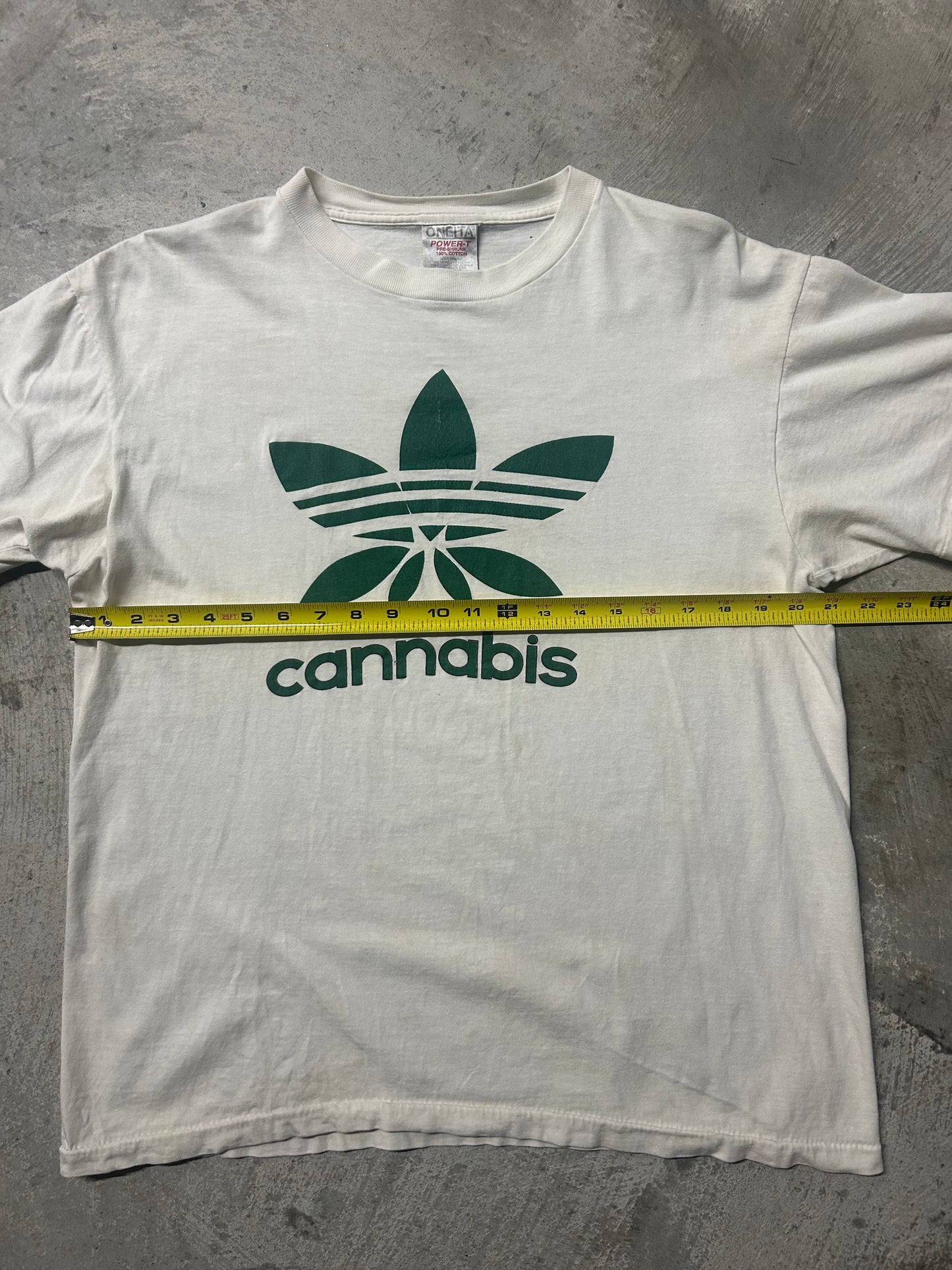 1990s Cannabis Adidas Vintage Bootleg Tee (Large)