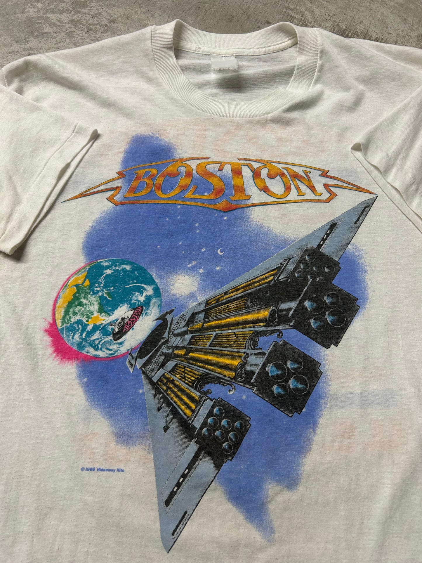 1987 Boston World Tour Concert Band Tee (Large)