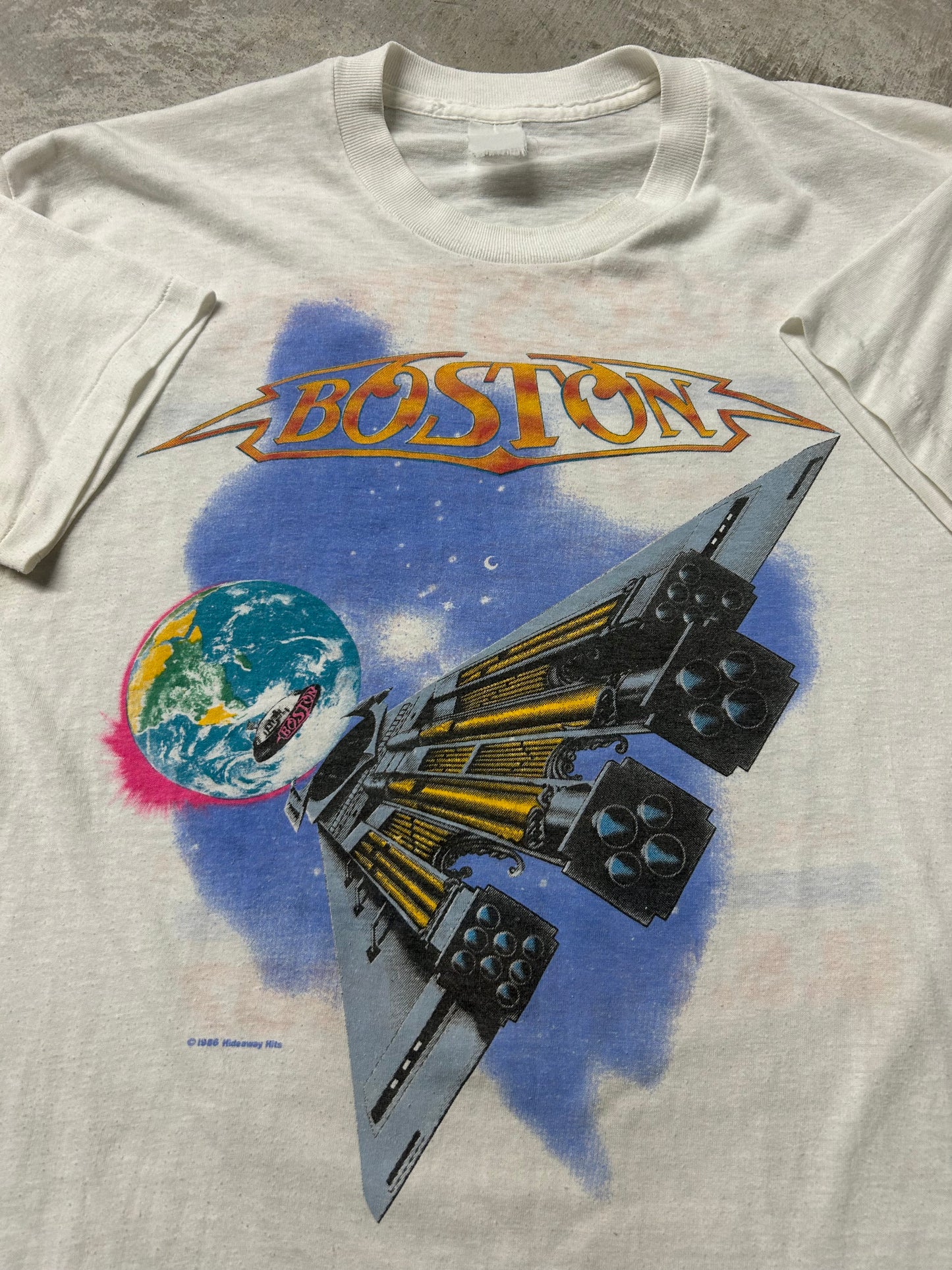 1987 Boston World Tour Concert Band Tee (Large)